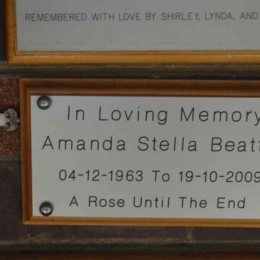 BEATTIE Amanda Stella 1963-2009