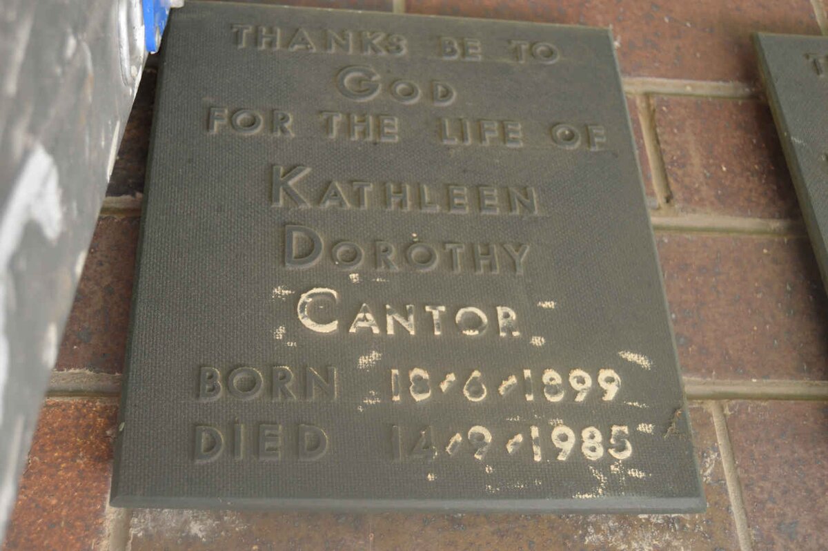 CANTOR Kathleen Dorothy 1899-1985