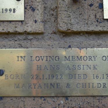 ASSINK Hans 1922-1993