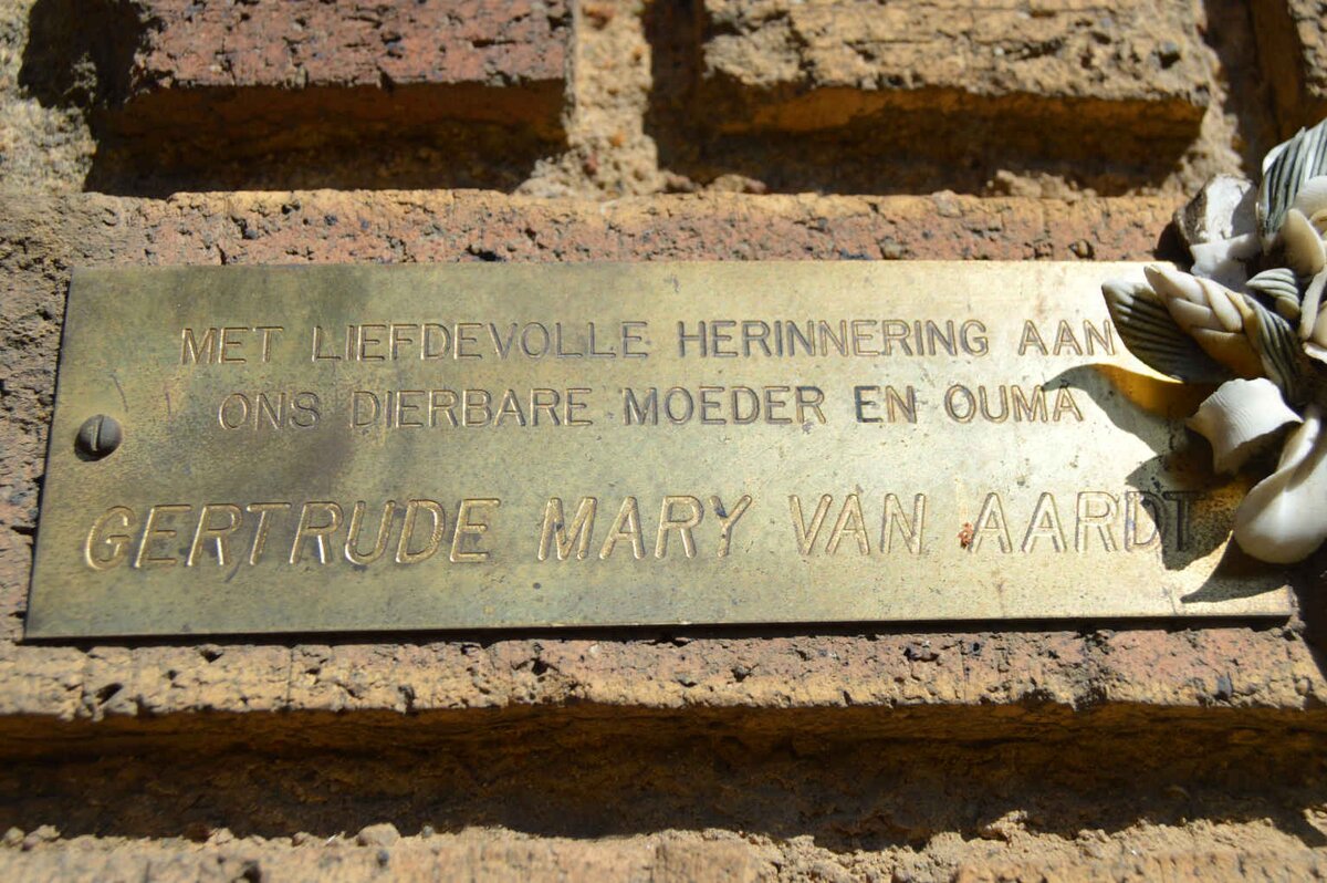 AARDT Gertrude Mary, van