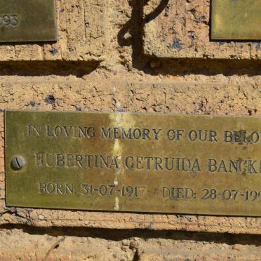BANCKEN Hubertina Gertruida 1917-1996
