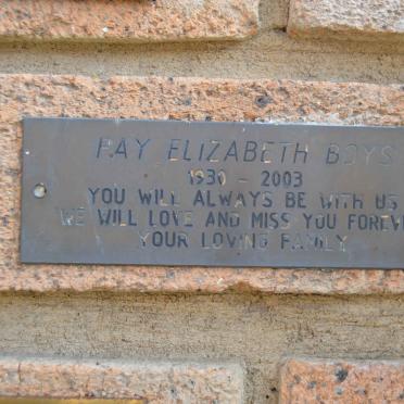 BOYS Fay Elizabeth 1930-2003