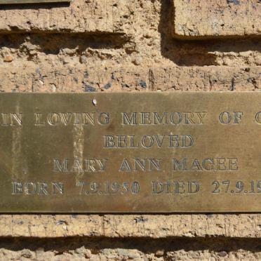 MAGEE Mary Ann 1950-1971