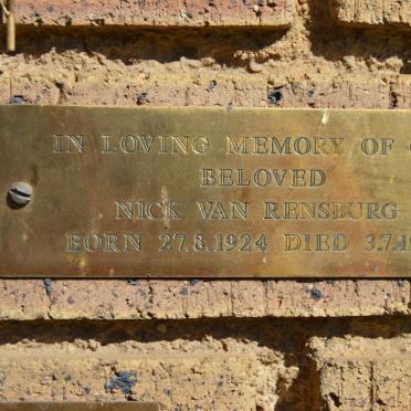 RENSBURG Nick, van 1924-1976