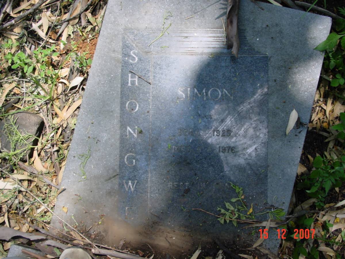 SHONGWE Simon 1925-1976