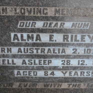 RILEY Alma E. 1874-1958