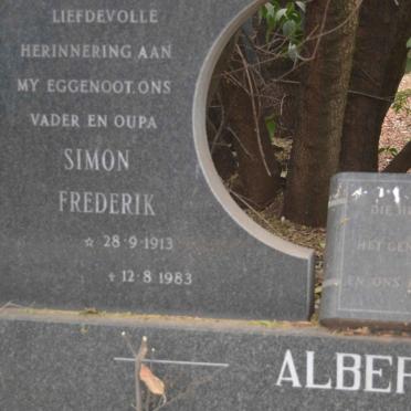 ALBERTYN Simon Frederik 1913-1983 &amp; Esther Johanna Alettha 1912-1986