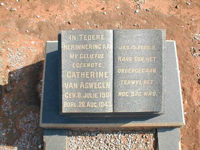 ASWEGEN Catherine, van 1901-1943