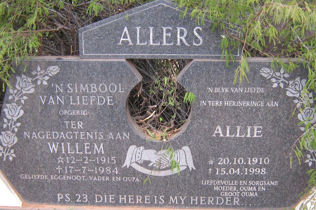 ALLERS Willem 1915-1984 &amp; Allie 1910-1998