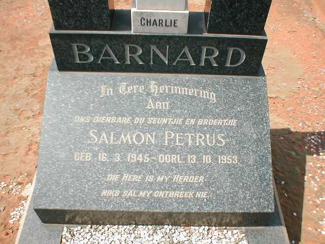 BARNARD Salmon Petrus 1945-1953