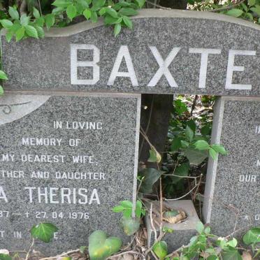 BAXTER George 1968-1989 &amp; Mona Therisa 1937-1976