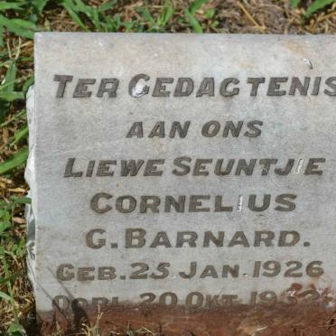 BARNARD Cornelius G. 1926-1932