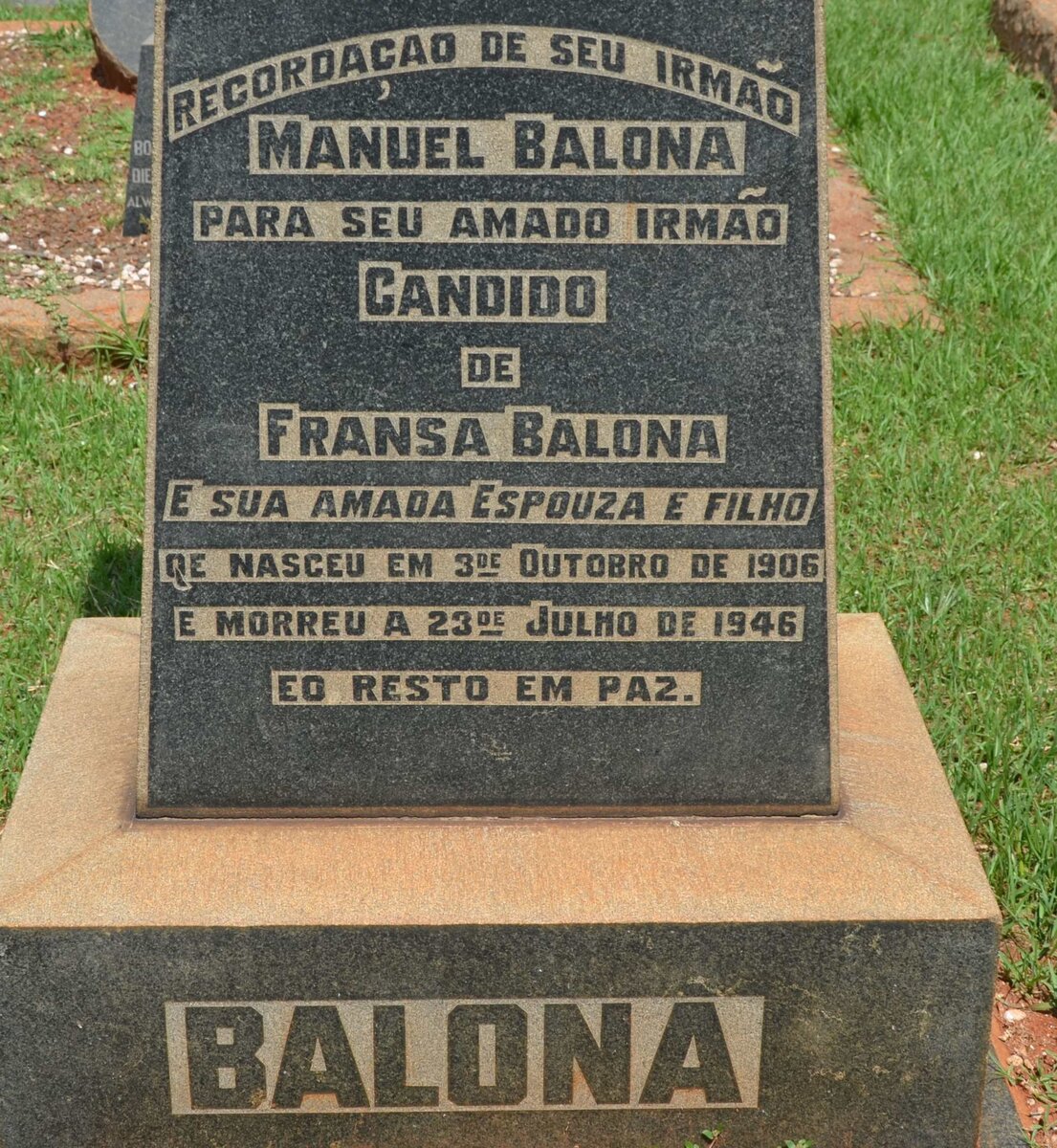 BALONA Manuel 1906-1946