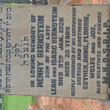 BERNSTEIN Henry -1928