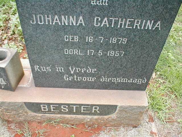 BESTER Johanna Catherina 1879-1957