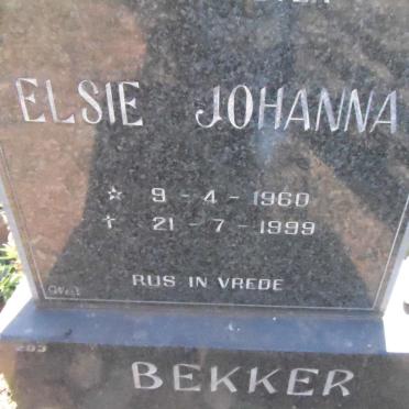 BEKKER Elsie Johanna 1960-1999