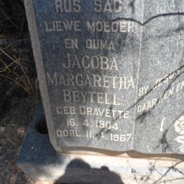 BEYTELL Jacoba Margaretha GRAVETTE 1904-1967