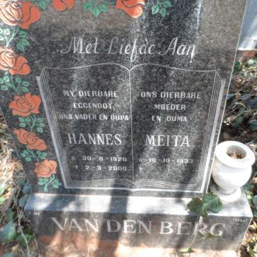 BERG Hannes, van den 1926-2000 &amp; Meita 1933-