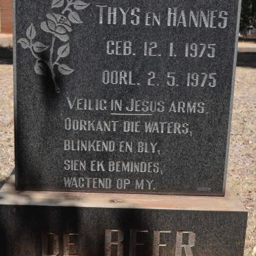 BEER Thys, de 1975-1975 :: DE BEER Hannes 1975-1975