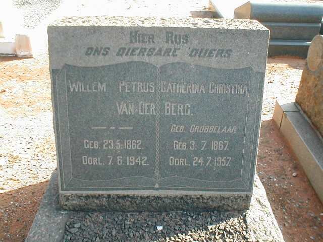 BERG Willem Petrus, van der 1862-1942 &amp; Catherina Christina GROBBELAAR 1867-1957