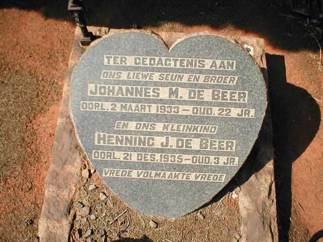 BEER Johannes M., de -1933 :: DE BEER Henning J. -1935