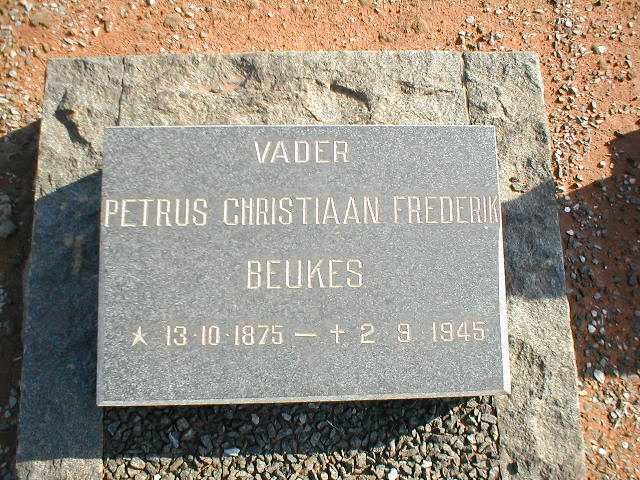 BEUKES Petrus Christiaan Frederik 1875-1945