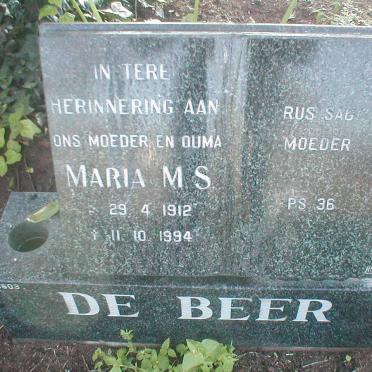BEER Maria M.S., de 1912-1994