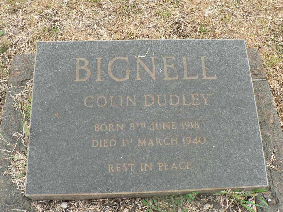 BIGNELL Colin Dudley 1918-1940