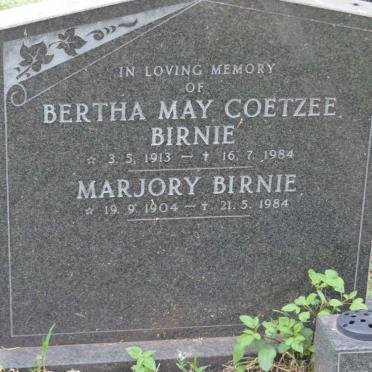 BIRNIE Marjory 1904-1984 :: BIRNIE Bertha May Coetzee 1913-1984