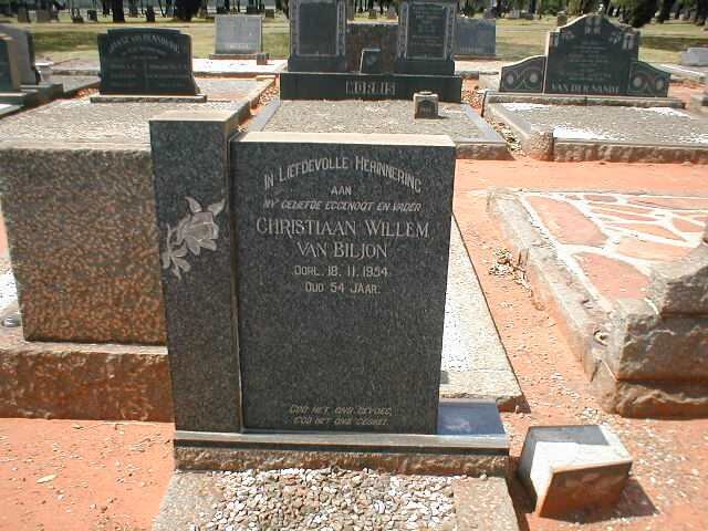 BILJON Christiaan Willem, van  -1954
