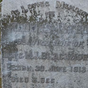 BLACKMORE Thomas 1913-1913