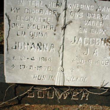 BOUWER Jacobus J.A. 1909-  &amp; Johanna 1914-1976