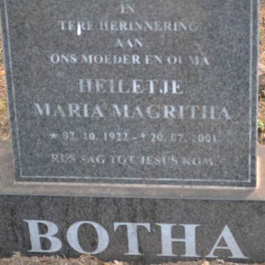 BOTHA Heiletje Maria Magritha 1922-2001