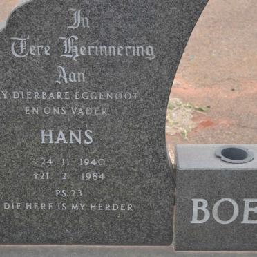 BOER Hans 1940-1984