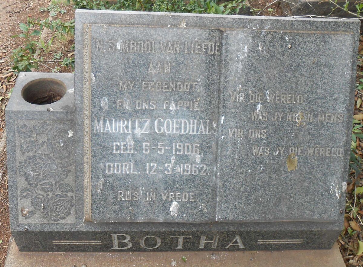 BOTHA Mauritz Goedhals 1906-1962