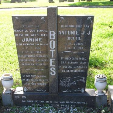BOTES Antonie J.J. 1928-1988 :: BOTES Janine 1964-1984