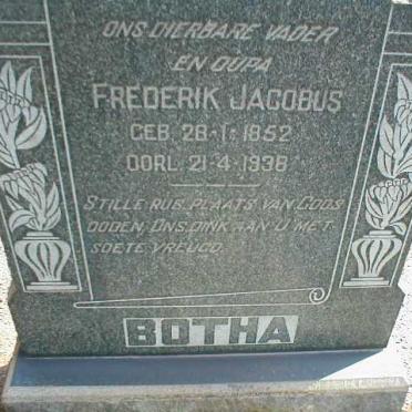 BOTHA Frederik Jacobus 1852-1938
