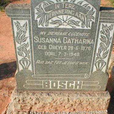 BOSCH Susanna Catharina nee DREYER 1876-1948