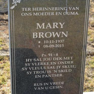 BROWN Mary 1937-2015