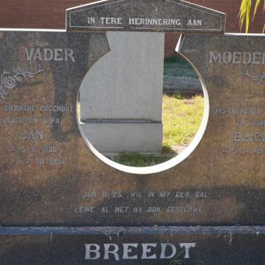 BREEDT Jan 1936-1994 &amp; Elize 1943-