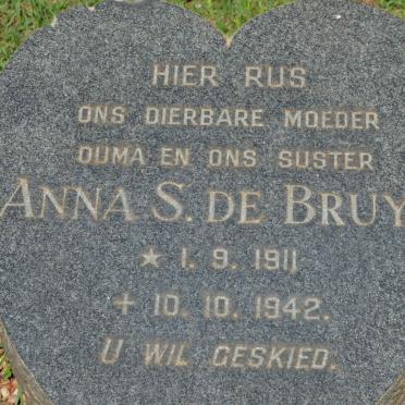 BRUYN Anna S., de 1911-1942