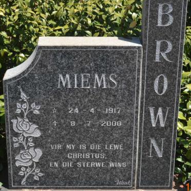 BROWN Miems 1917-2000