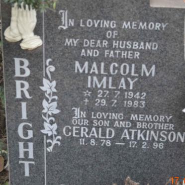 BRIGHT Malcolm Imlay 1942-1983 :: BRIGHT Gerald Atkinson 1978-1996