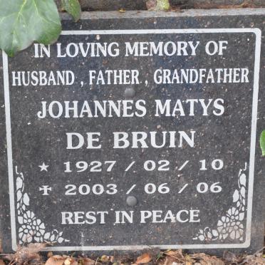 BRUIN Johannes Matys, de 1927-2003