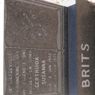 BRITS Gertruida Susanna 1922-1975