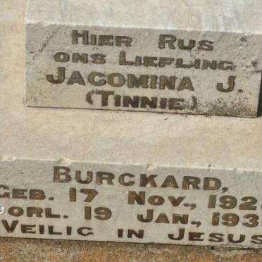 BURCKARD Jacomina J. 1928-1930