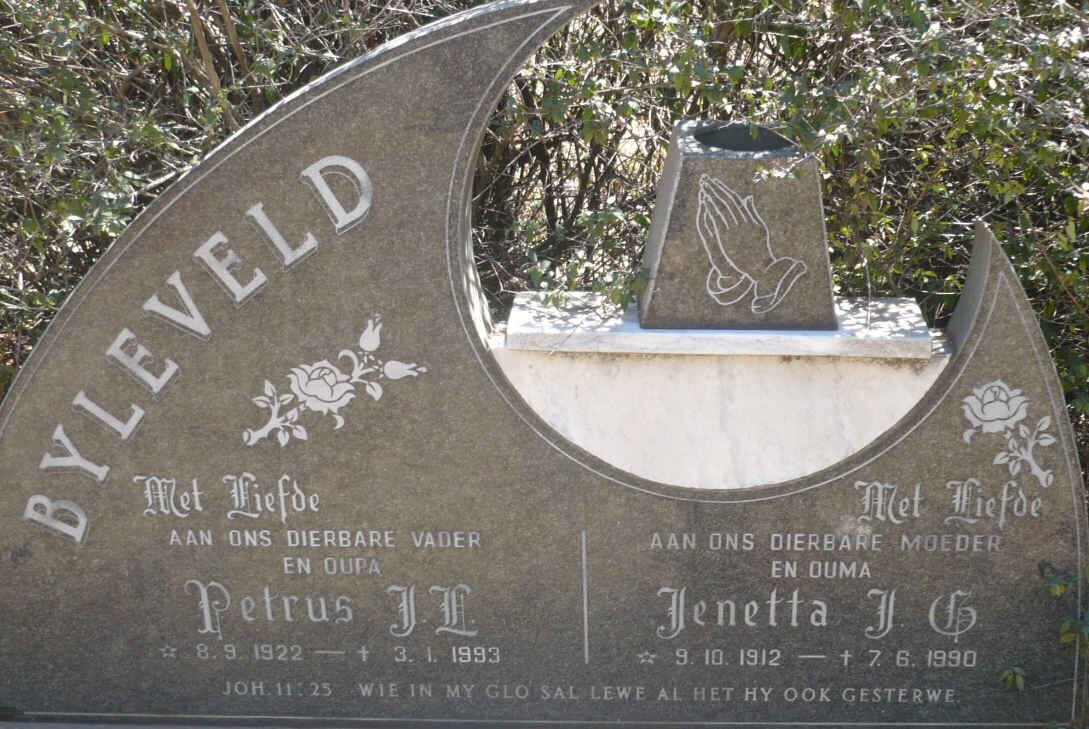 BYLEVELD Petrus J.L. 1922-1993 &amp; Jenetta J.G. 1912-1990