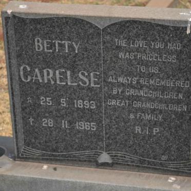 CARELSE Betty 1893-1965