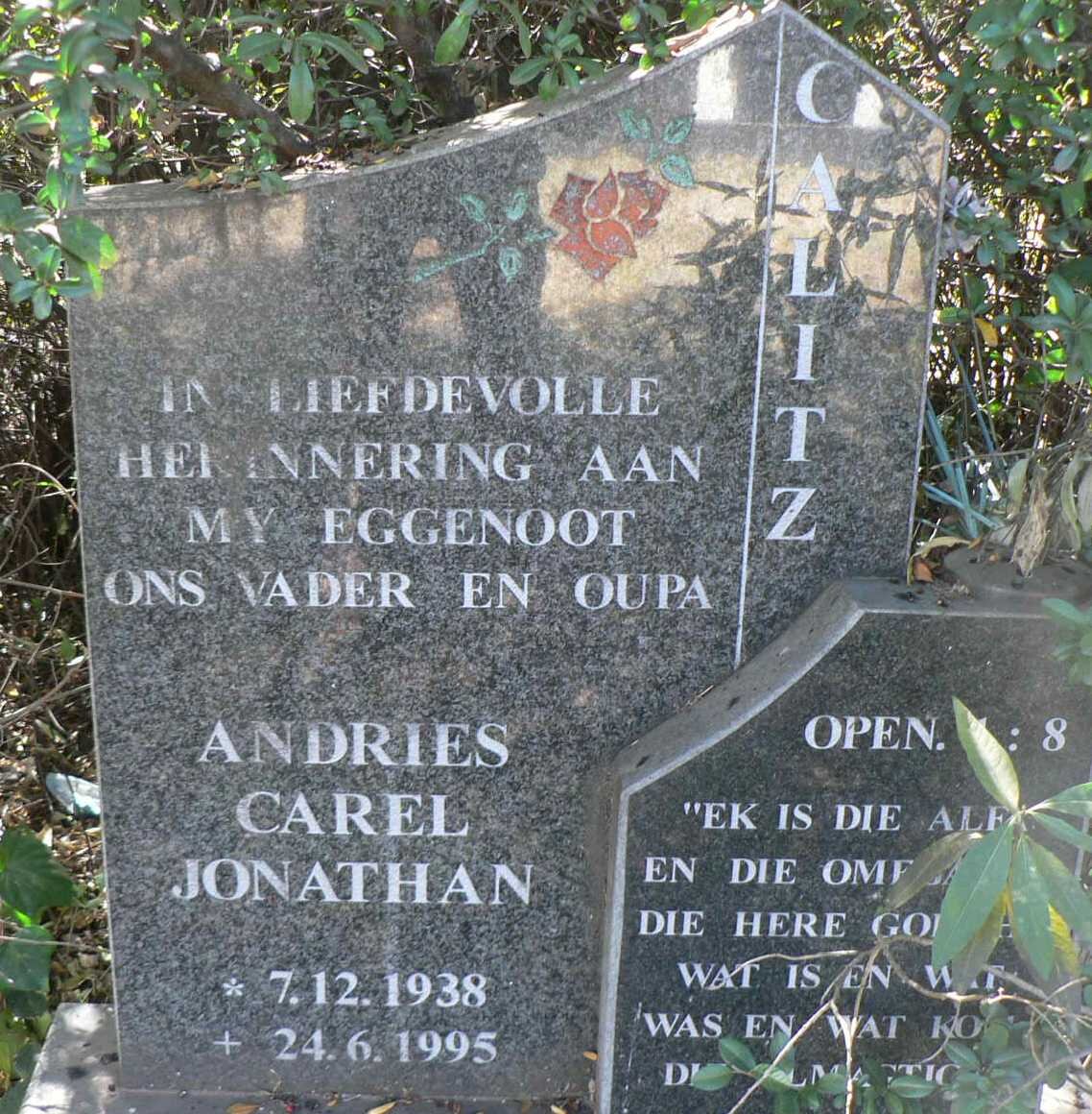 CALITZ Andries Carel Jonathan 1938-1995