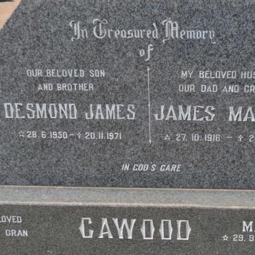 CAWOOD James Manley 1916-1976 &amp; Maud Irene 1915-2007 :: CAWOOD Desmond James 1950-1971
